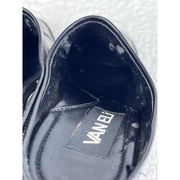 Vaneli Women's Size 7N Black Leather Preppy Summer Sandals Mules Clogs - Picture 7 of 10